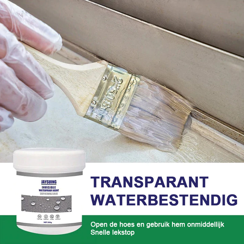 Pâte transparente appliquée sur une fissure de mur