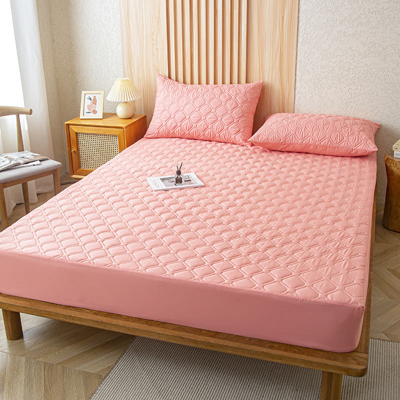 Zoom sur la couture de la housse de matelas matelassée