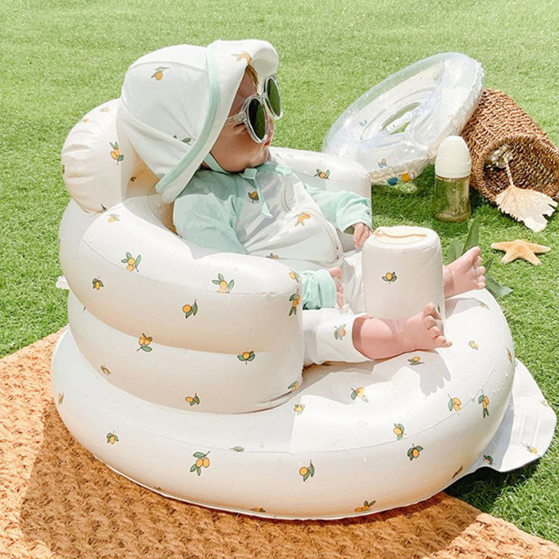 Chaise flottante gonflable pour bébé avec appui-tête intégré