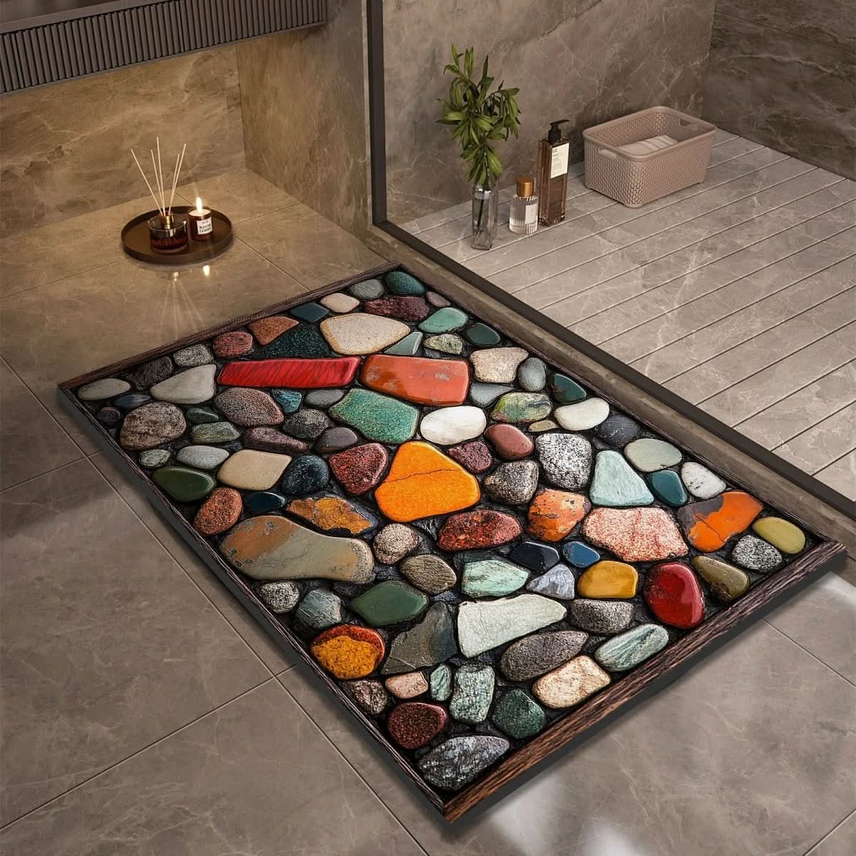 Tapis de Bain Diatomée aquastone stylish non slip présentation du produit