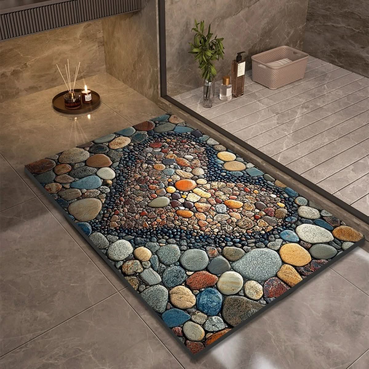 Tapis de Bain Diatomée aquastone stylish non slip vue de détail