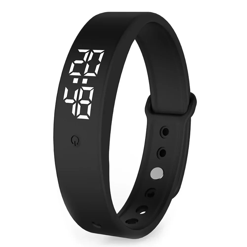 Vue latérale de la montre avec bracelet ajustable