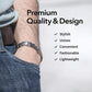 Bracelet magnétique pour hommes sur fond blanc, vue de face