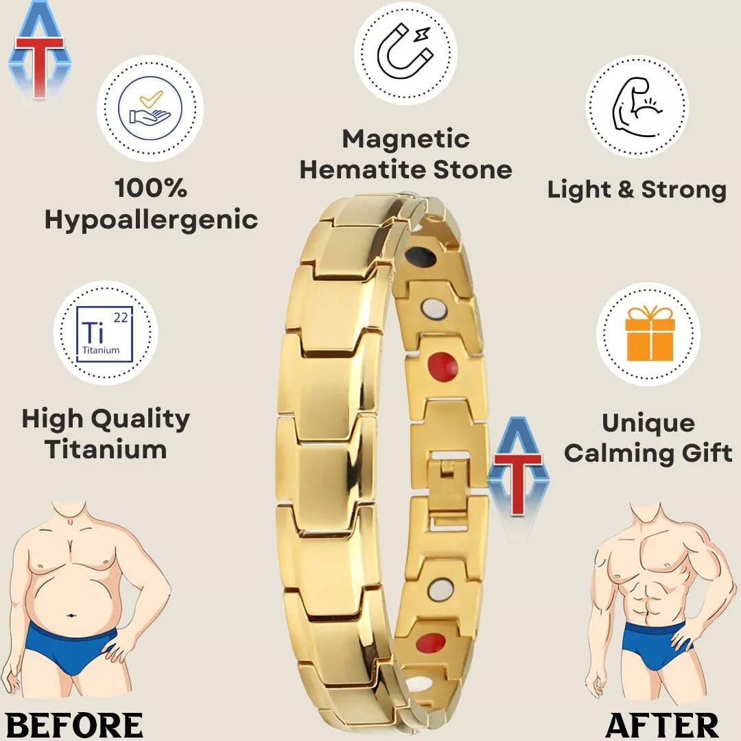 Bracelet ajustable pour arthrite, présenté dans une boîte cadeau
