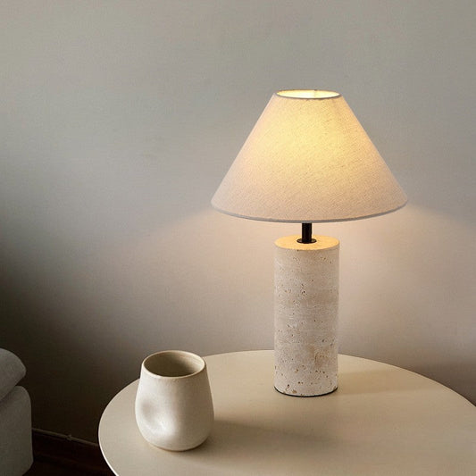 Lampe de table élégante avec abat-jour en lin