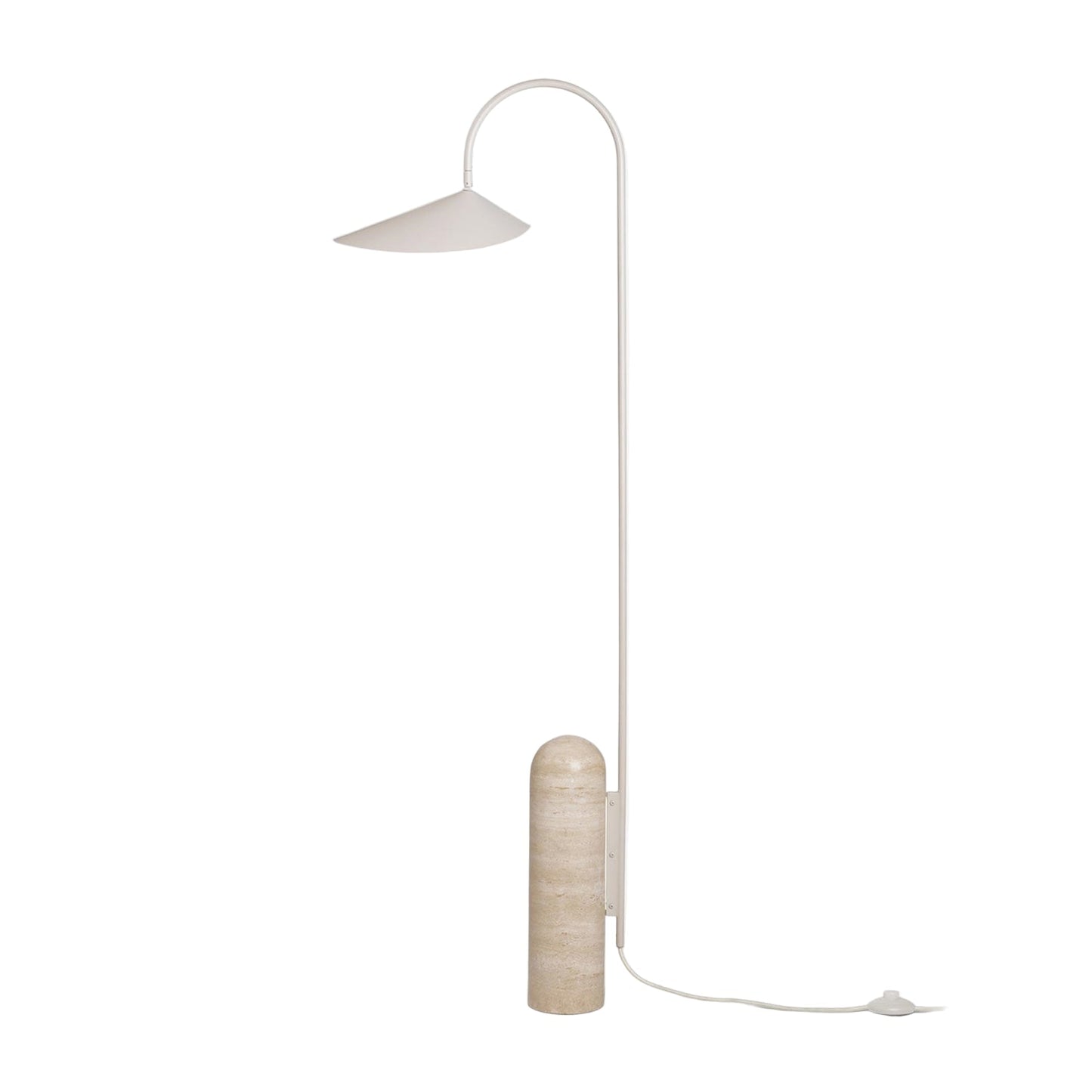 Vue complète de la lampe, hauteur de 136 cm