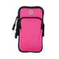 Brassard de sport en nylon noir avec bandes ajustables