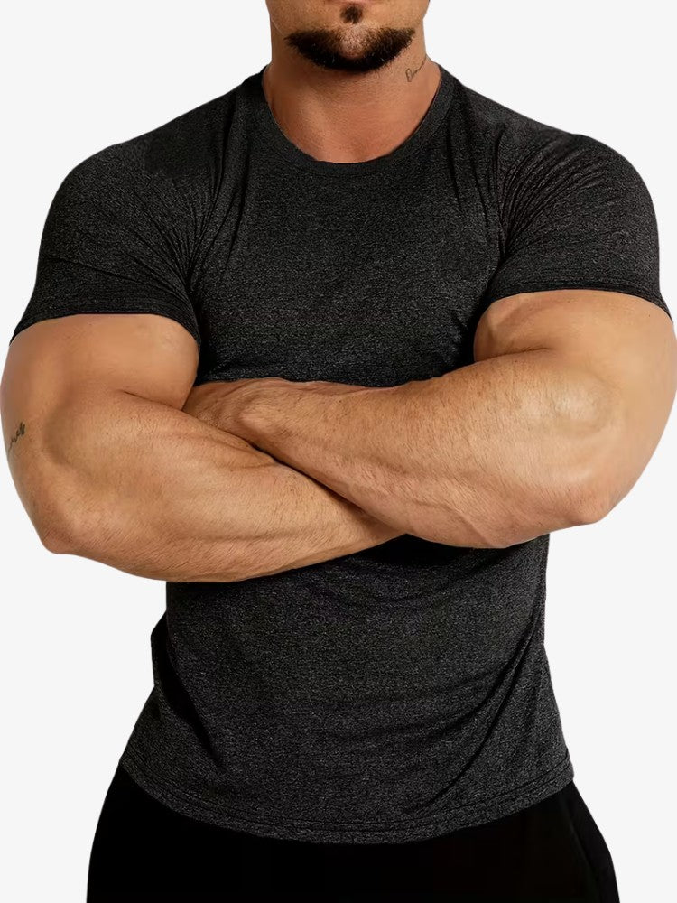 Vue de côté d'un t-shirt performance musclé