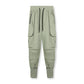 Pantalon de jogging gris avec poches multiples pour hommes
