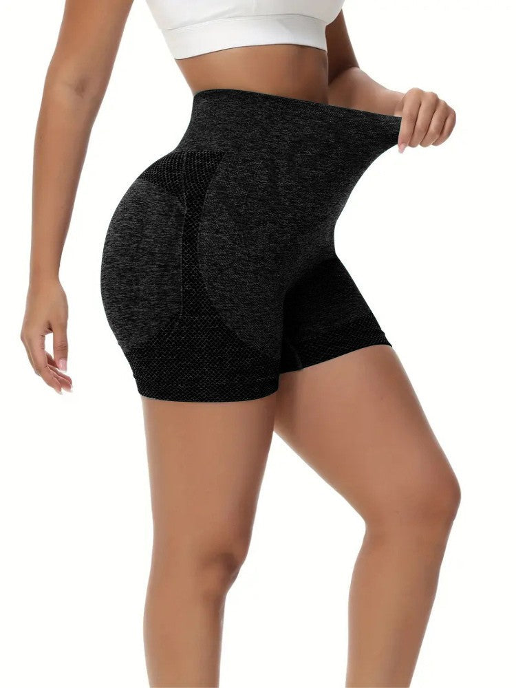 Leggings de sport taille haute en action lors d'un étirement