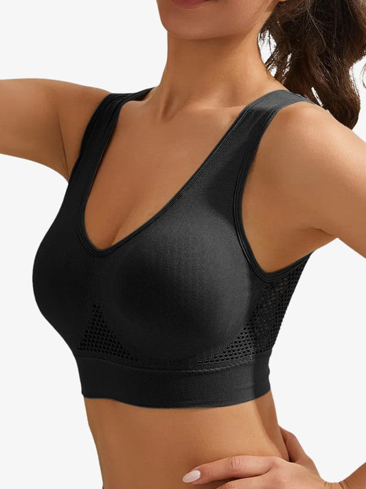 Vue complète de la brassière, idéale pour les entraînements intensifs