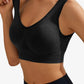 Brassière de sport blanche vue de face, haute support