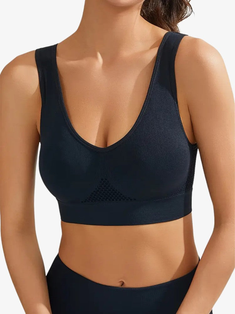 Détail du tissu respirant et sans couture de la brassière
