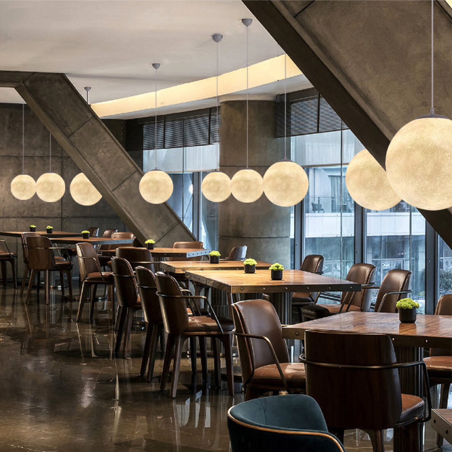 Vue rapprochée de l'abat-jour en bambou