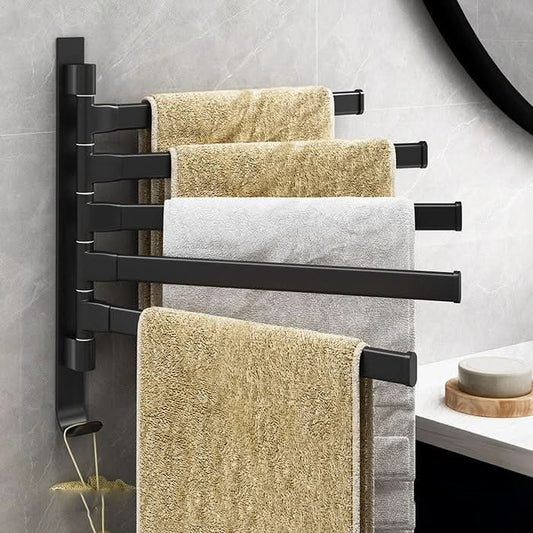 Organisateur de serviettes installé dans une salle de bain moderne