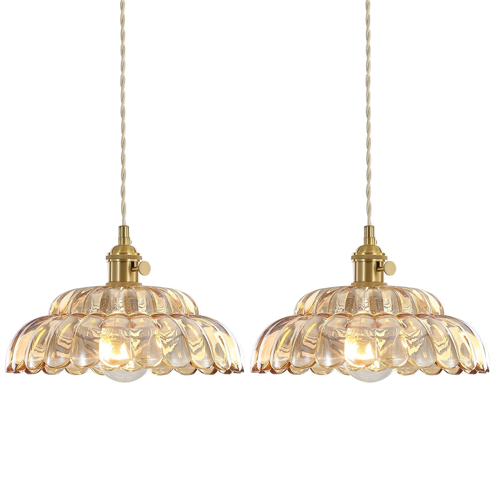 Lampe suspendue avec douille E27 visible