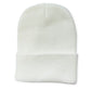 Bonnet tricoté unisexe en acrylique gris sur fond blanc