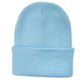 Profil latéral du bonnet tricoté, ajustement extensible visible