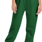 Détail de la taille haute d'un pantalon de jogging ample