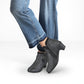 Bottes en cuir marron avec talon de deux pouces