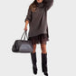 Robe pull oversize col roulé avec dentelle délicate
