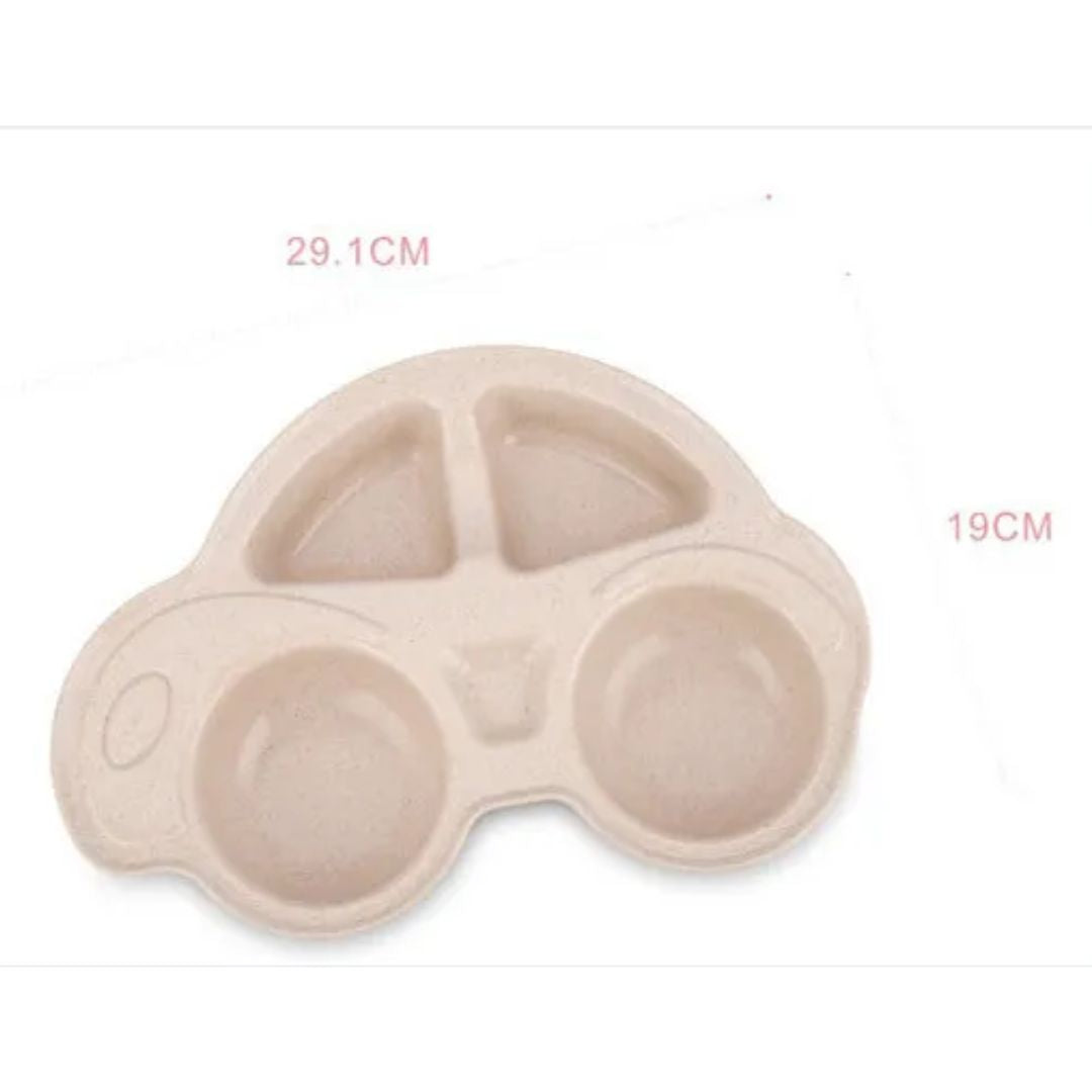 Assiette écologique pour enfants avec design ludique