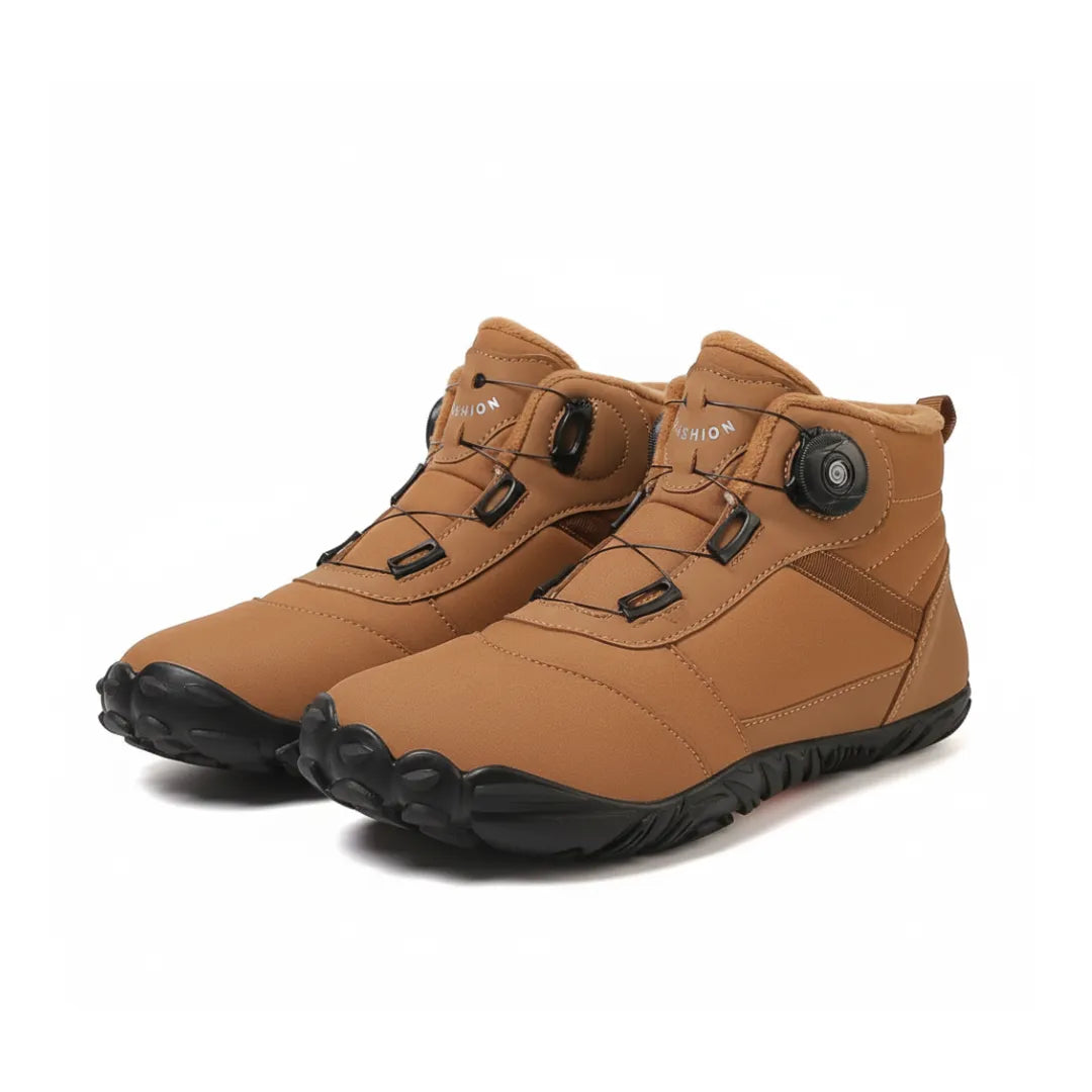 Gros plan sur le matériau extérieur durable des bottes