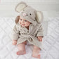 Peignoir de bain bébé, coton doux et absorbant, vue latérale
