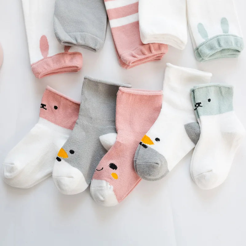 Chaussettes bébé colorées, protection pour genoux rampants