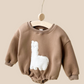 Combinaison bébé avec imprimé lama sur fond beige