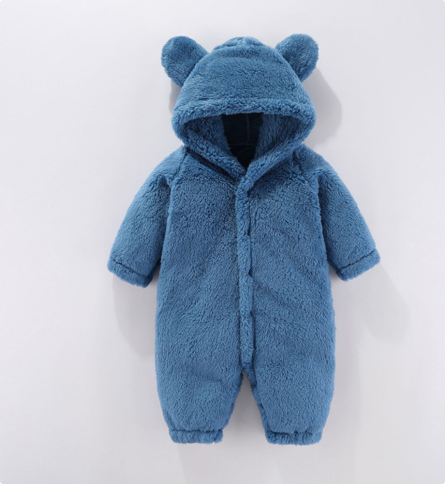 Combinaison bébé avec capuche, idéale pour l'extérieur
