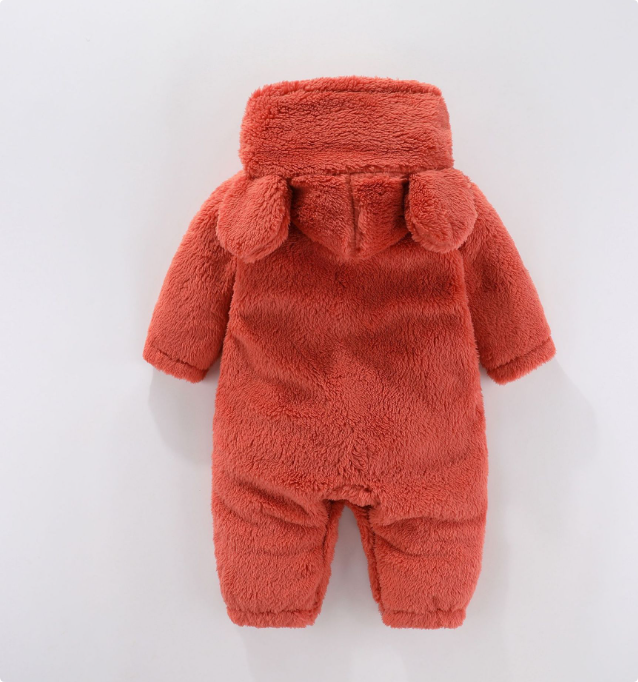 Combinaison bébé en fleece avec capuche pour l'hiver