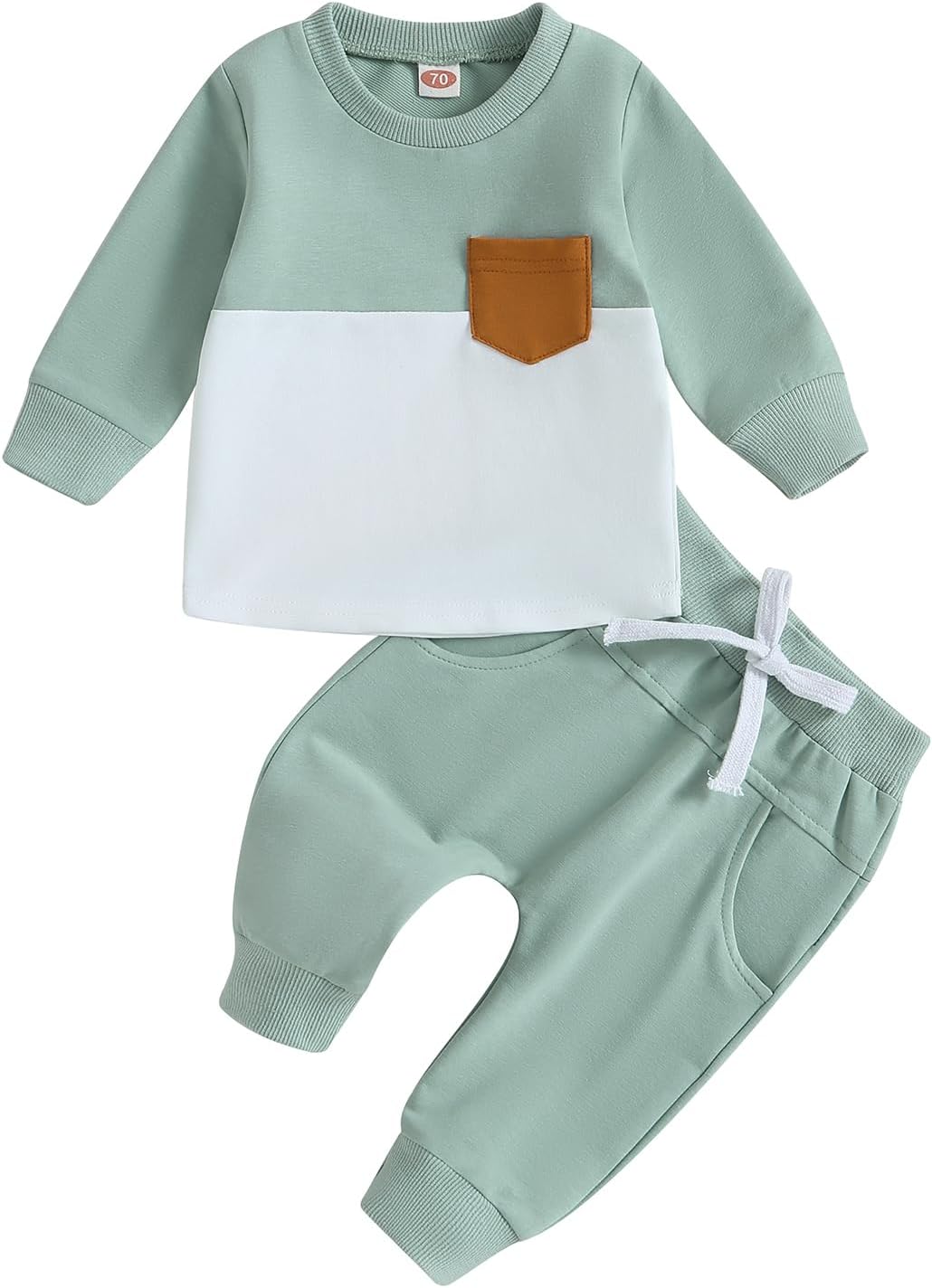 Sweatshirt bébé avec manches contrastées, idéal pour l'hiver