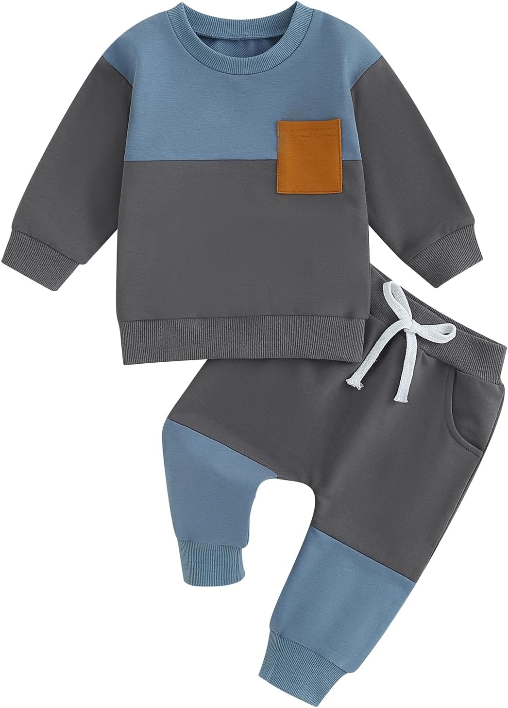 Sweatshirt contrasté pour bébé avec motifs modernes