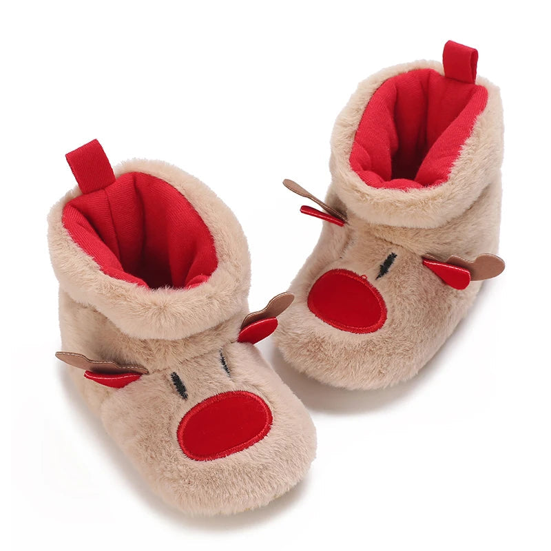 Chaussons Bébé Antidérapants Coton baby pantoffels antislip warm vue latérale