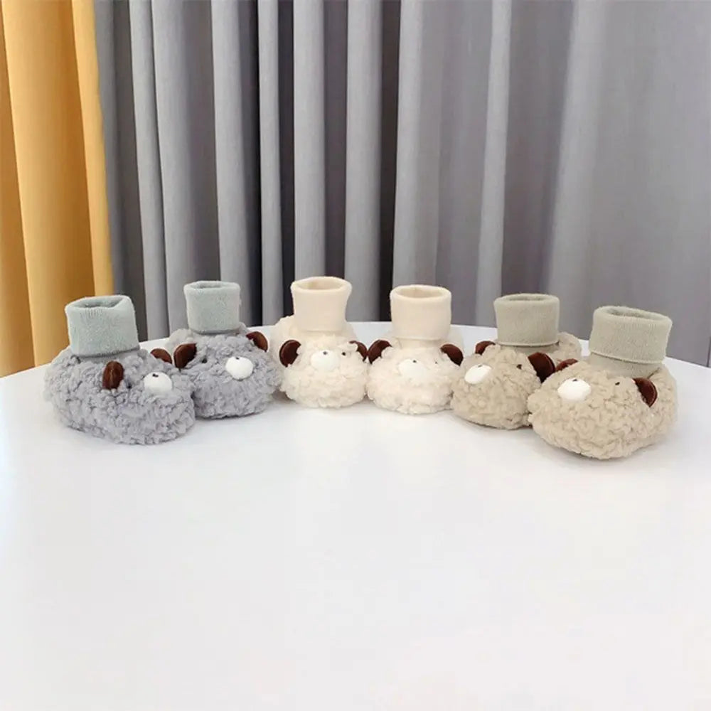 Chaussons bébé multicolores avec design ours