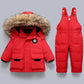 Ensemble hiver bébé avec doublure douce et boutons