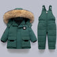 Veste et pantalon assortis pour bébé en hiver