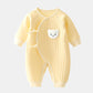 Salopette bébé en coton avec imprimé ours sur la poitrine