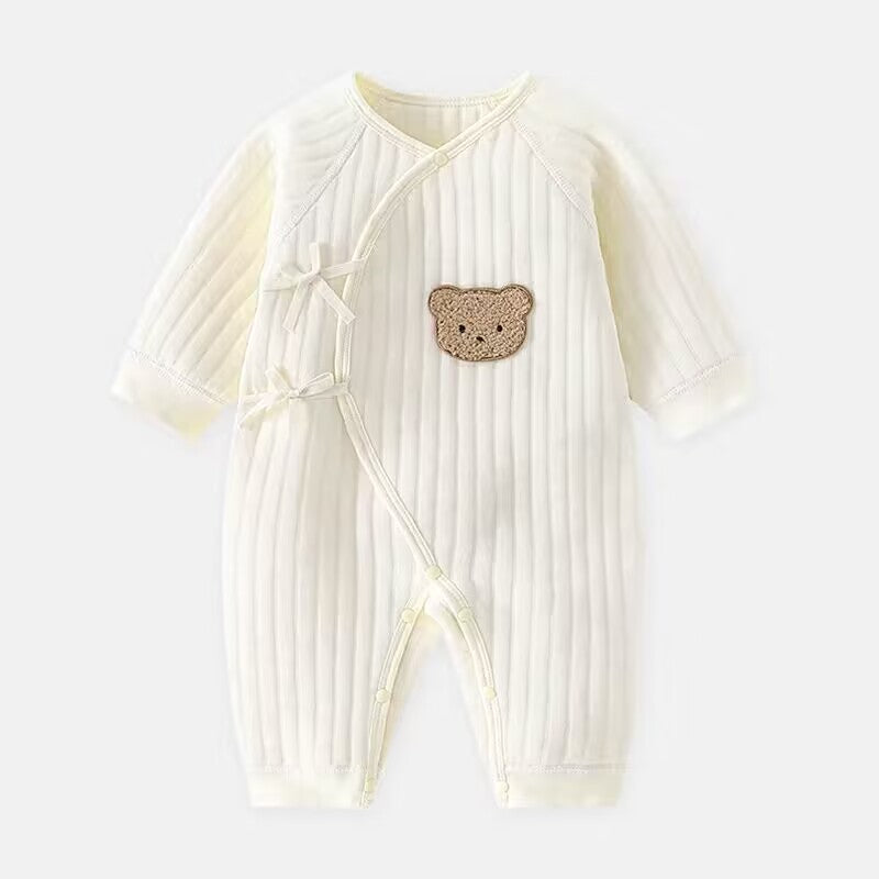 Salopette bébé en coton, manches longues pour le printemps