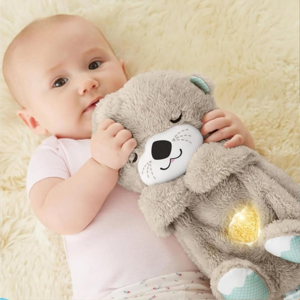 Peluche Teddy douce avec lumière apaisante pour bébé