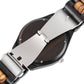 Montre en bois avec cadran visible et bracelet en bambou