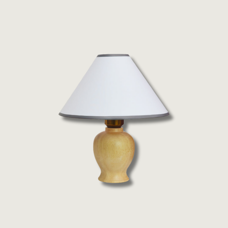 Vue de dessus de la lampe montrant le design circulaire