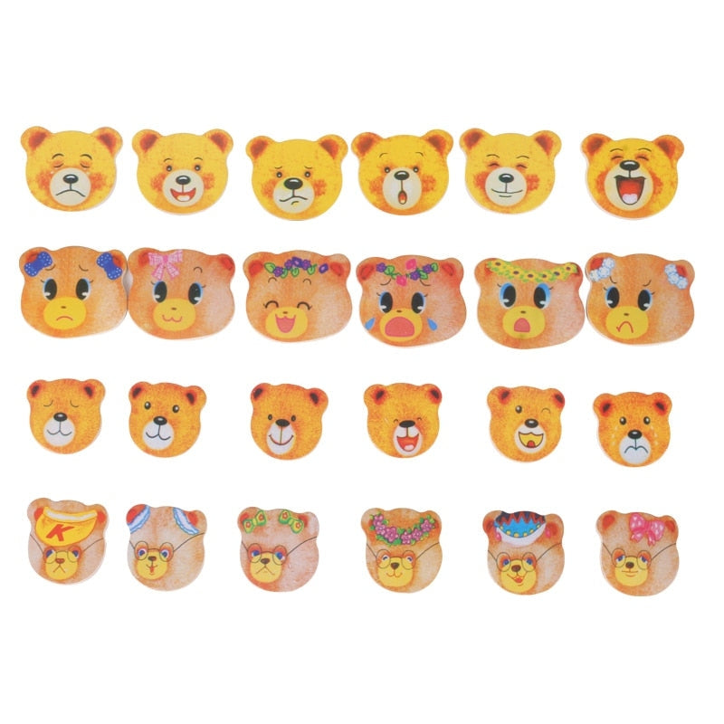 Détails des expressions faciales interchangeables sur les personnages