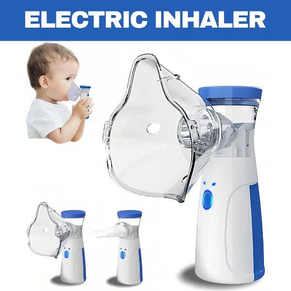 Inhalateur avec vapeur visible, soulignant son efficacité respiratoire