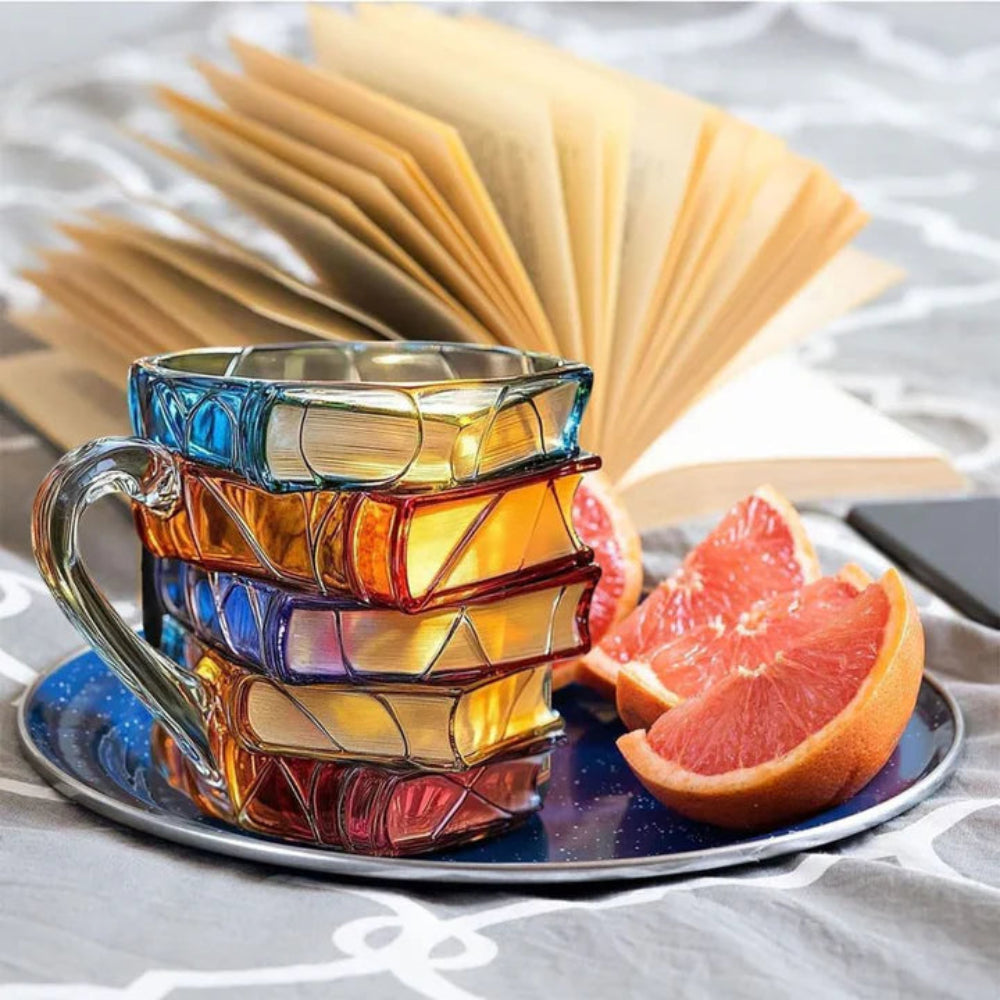 Vue rapprochée de la poignée de la tasse en verre