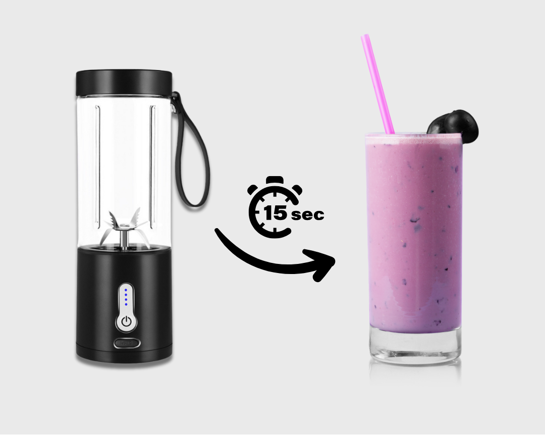 Mixeur compact avec câble USB pour chargement facile