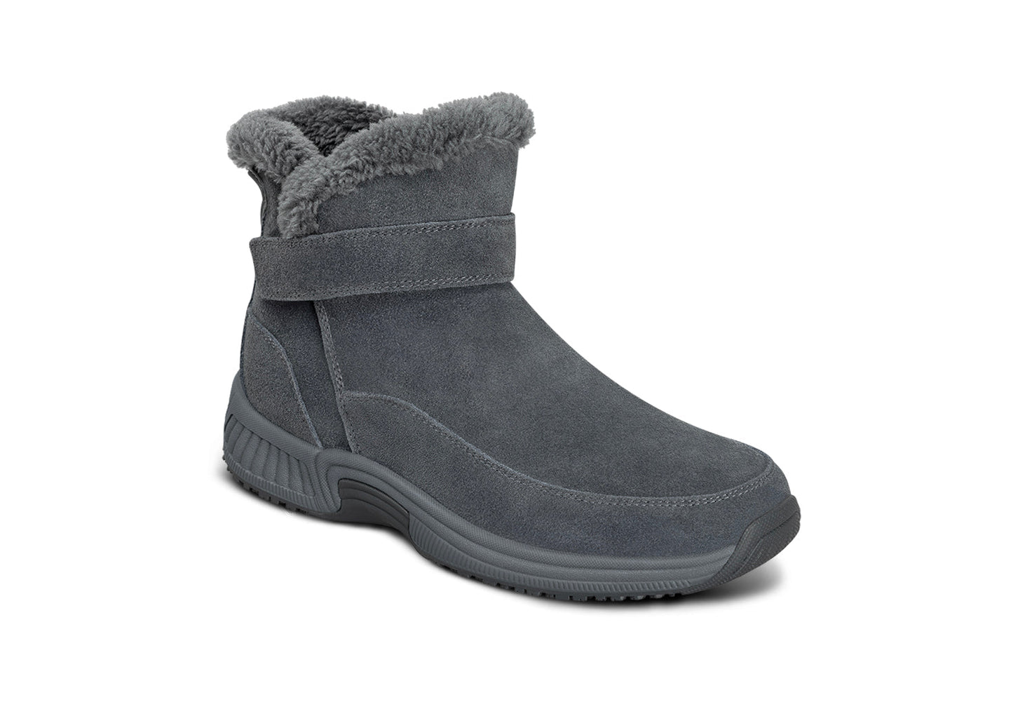 Bottes d'hiver en daim résistant à l'eau, vue de face