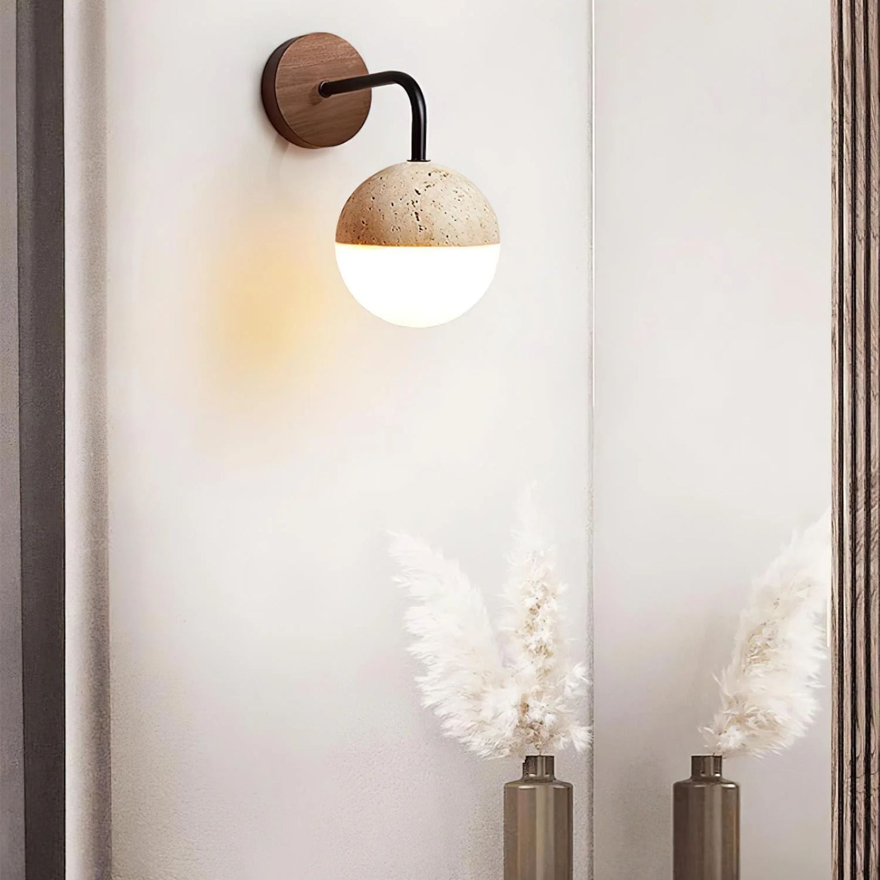 Gros plan sur la texture du travertin