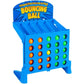 Jeu de balles avec cadre vertical et base de rebond